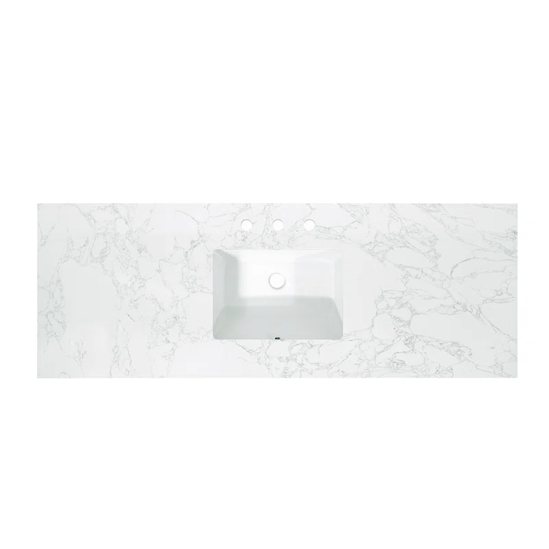 Altair Ceres 61" Engineered Stone Single Bathroom Vanity Top with Sink