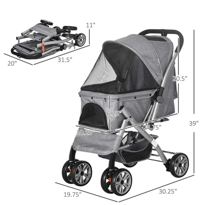 Erie Foldable Pet Stroller