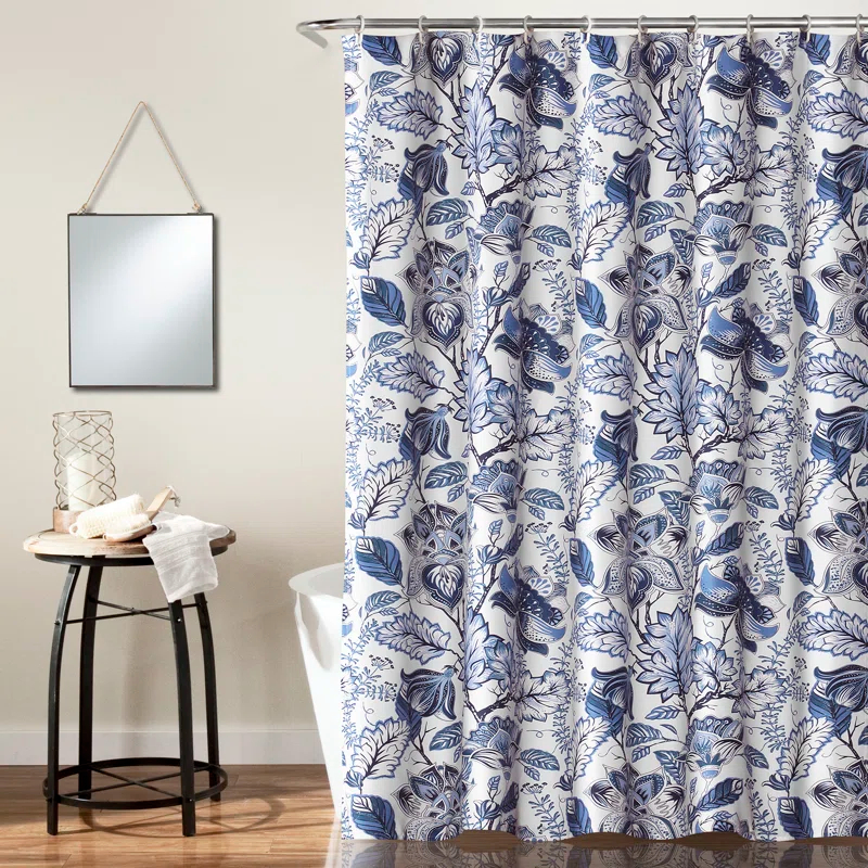 Lush Decor Cynthia Jacobean Floral Shower Curtain