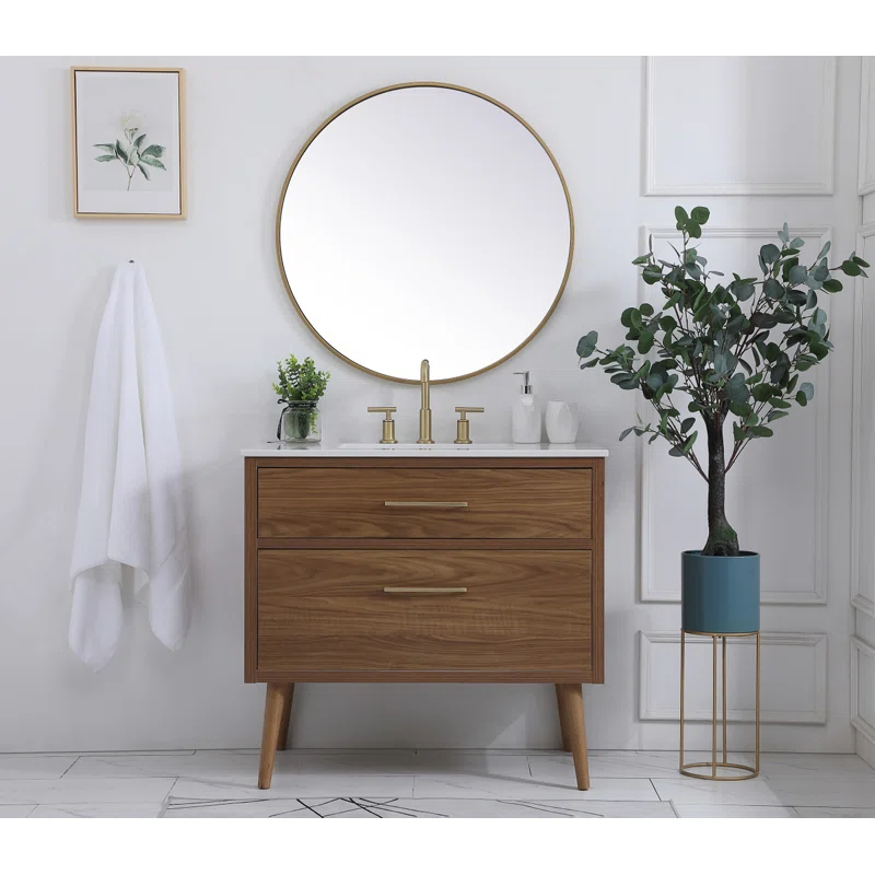 Elegant Kitchen and Bath Elegant Kitchen and Bath 36 Inch Bathroom Vanity in White