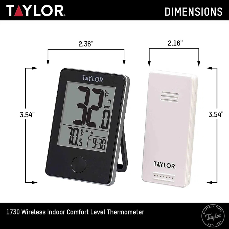 Taylor Taylor Wireless Digital Indoor/Outdoor Thermometer with Remote Sensor