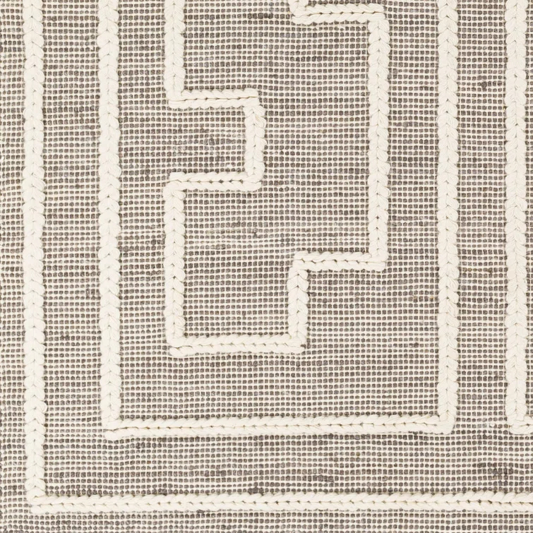Rodriguez Handmade Flatweave Gray/White Area Rug