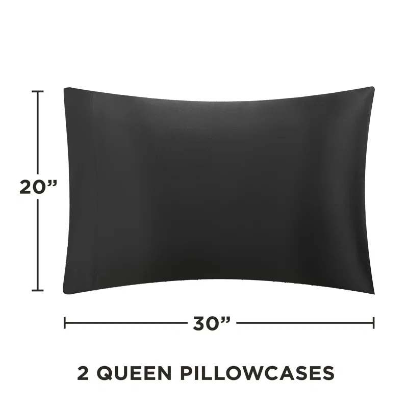 Juicy Couture Juicy Couture Silky Satin Pillows Case Sets with Envelope Closure (Set of 2)