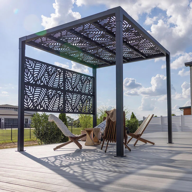 8 Ft. W x 8 Ft. D Aluminum Pergola with Canopy