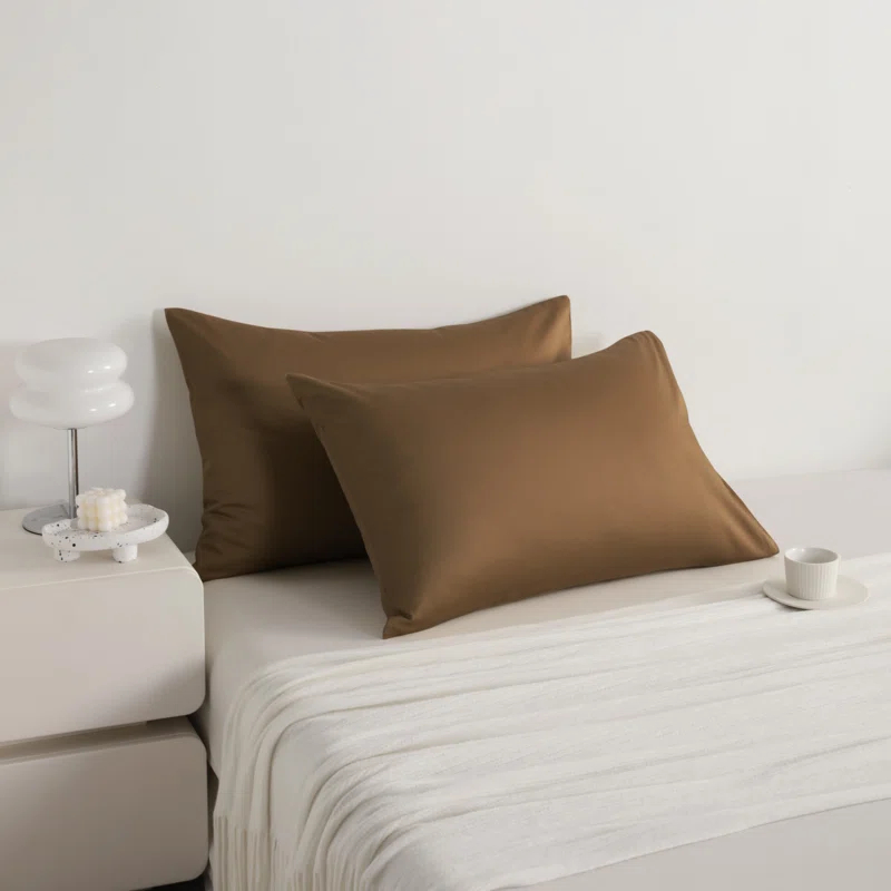 NTBAY Egyptian-Quality Cotton Bed Pillowcases, 500 Thread Count Cotton Sateen Pillowcases with Envelope Closure - NTBAY (Set of 2)