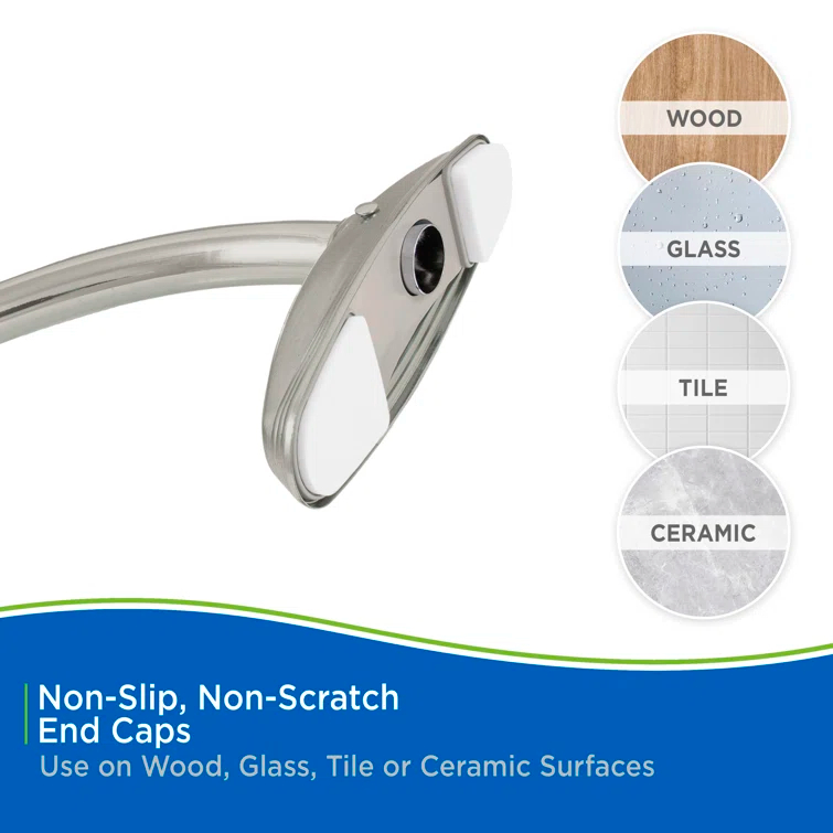 Kenney 72'' Curved Shower Curtain Rod