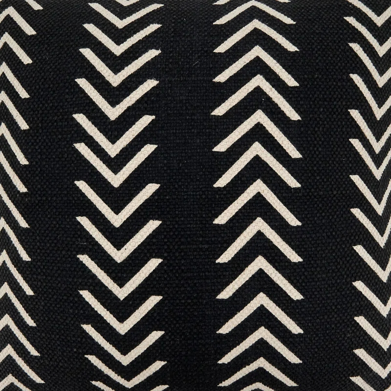 Saro Adah Collection Geometric Cotton Throw Pillow