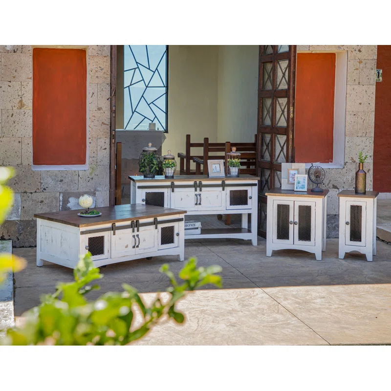 August Grove® Carolina 1 Mesh Door Chairside Table