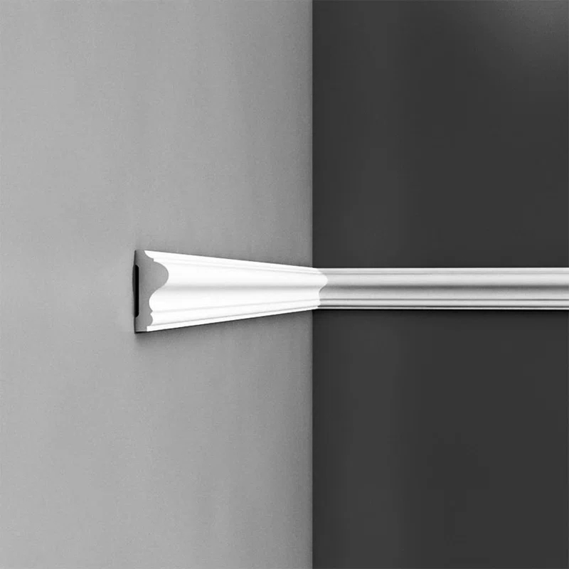 1 in D x 2-3/8 in W x 78-3/4 in L Primed White Plain Polyurethane Panel Moulding (Set of 2)