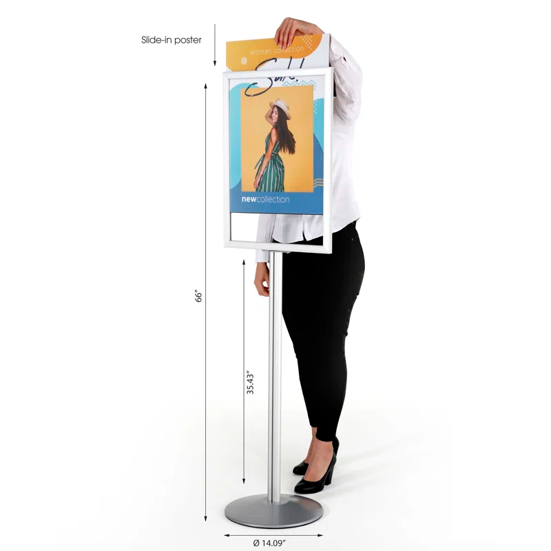 Aluminum Pedestal Sign Holder Stand