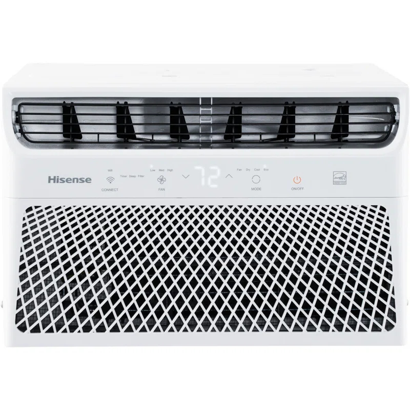 HiSense 8,000 BTU Smart Window Air Conditioner with Wi-fi and Remote Control for Rooms up to 350 sq. ft.