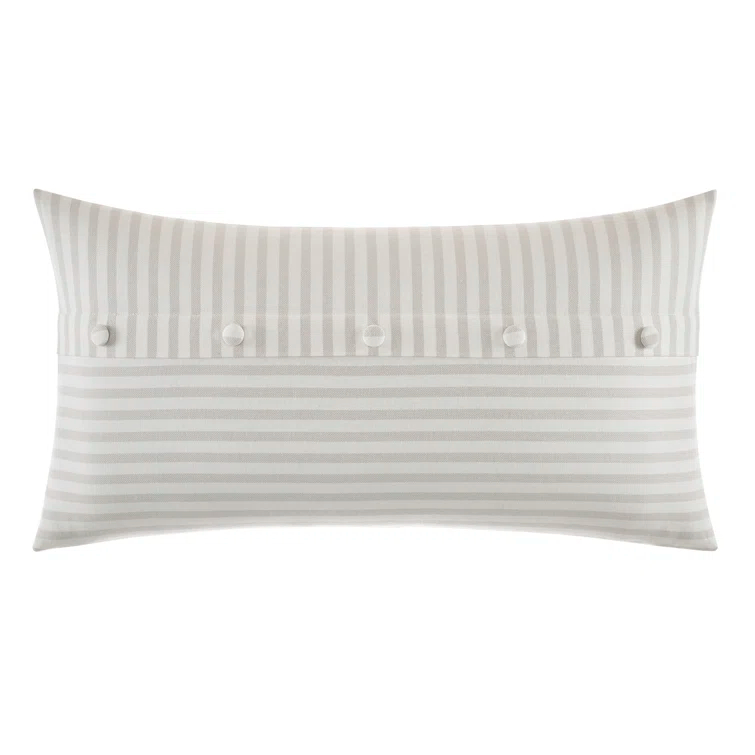 Nautica Nautica Saybrook Beige Button Throw Pillow
