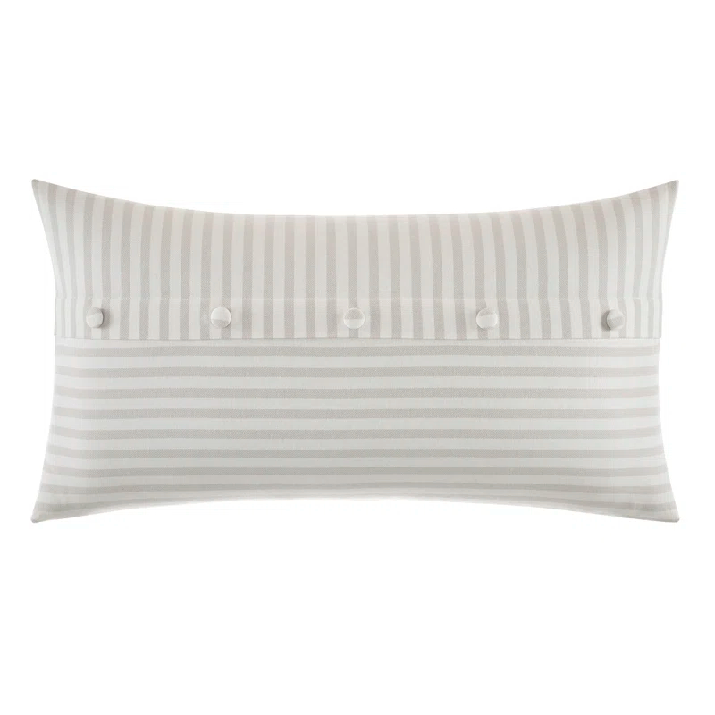 Nautica Nautica Saybrook Beige Button Throw Pillow