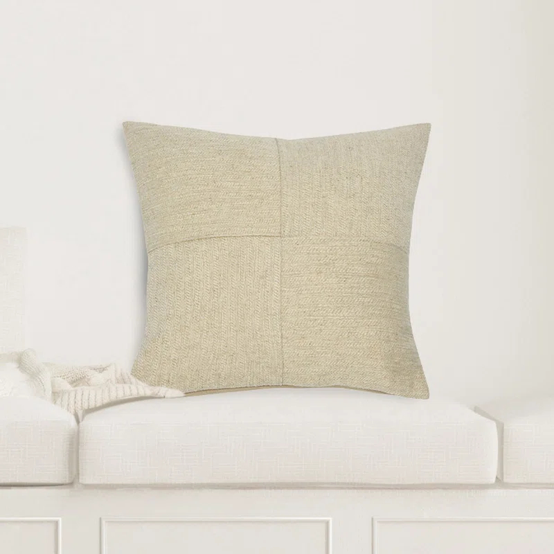 Creative Co-Op Embroidered Reversible Throw Pillow