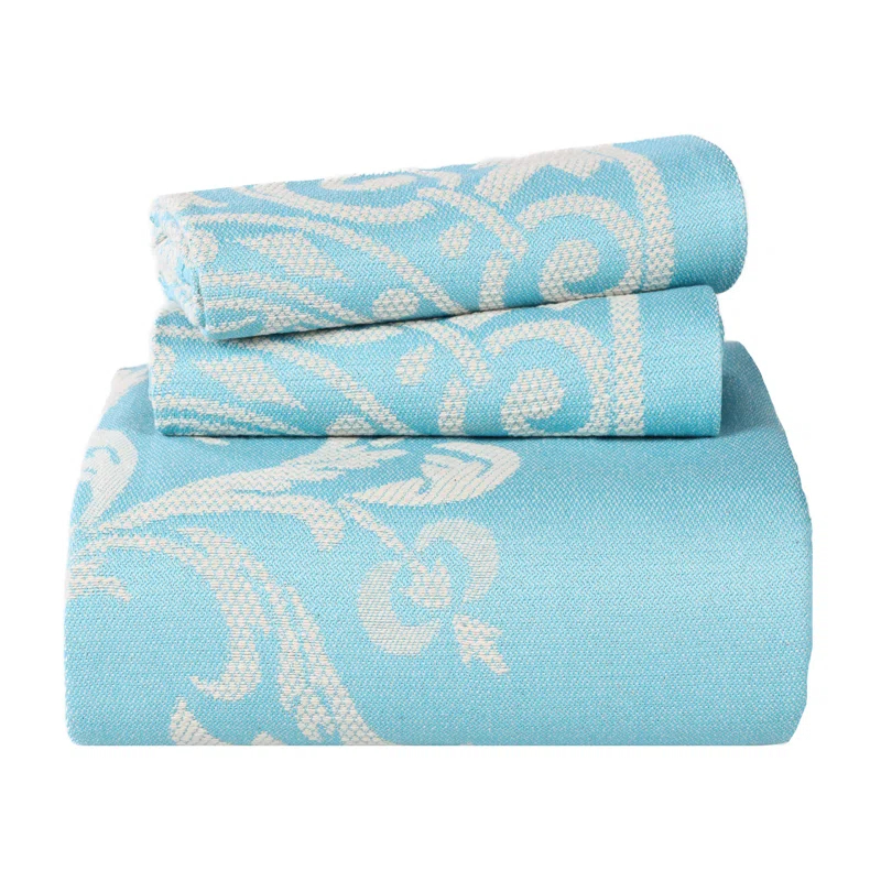 Superior Rio Lightweight Cotton Blend Woven Jacquard Traditional Medallion Bedspread/Coverlet Set