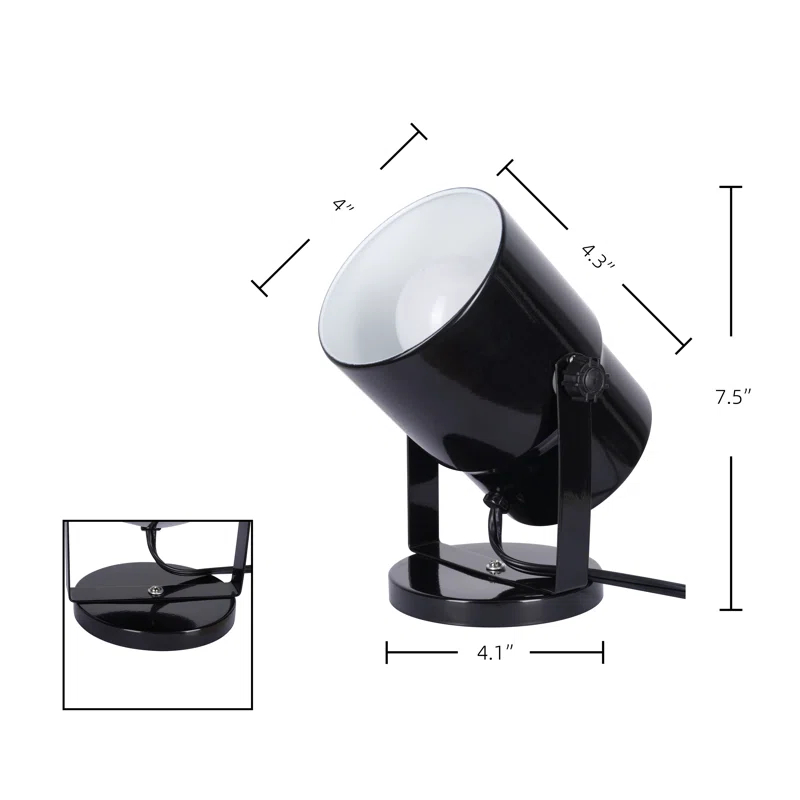 7.5'' Black Novelty Floor Lamp Set