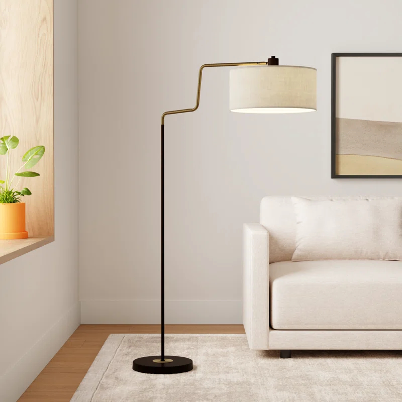 Wenham 57'' Swing Arm Floor Lamp