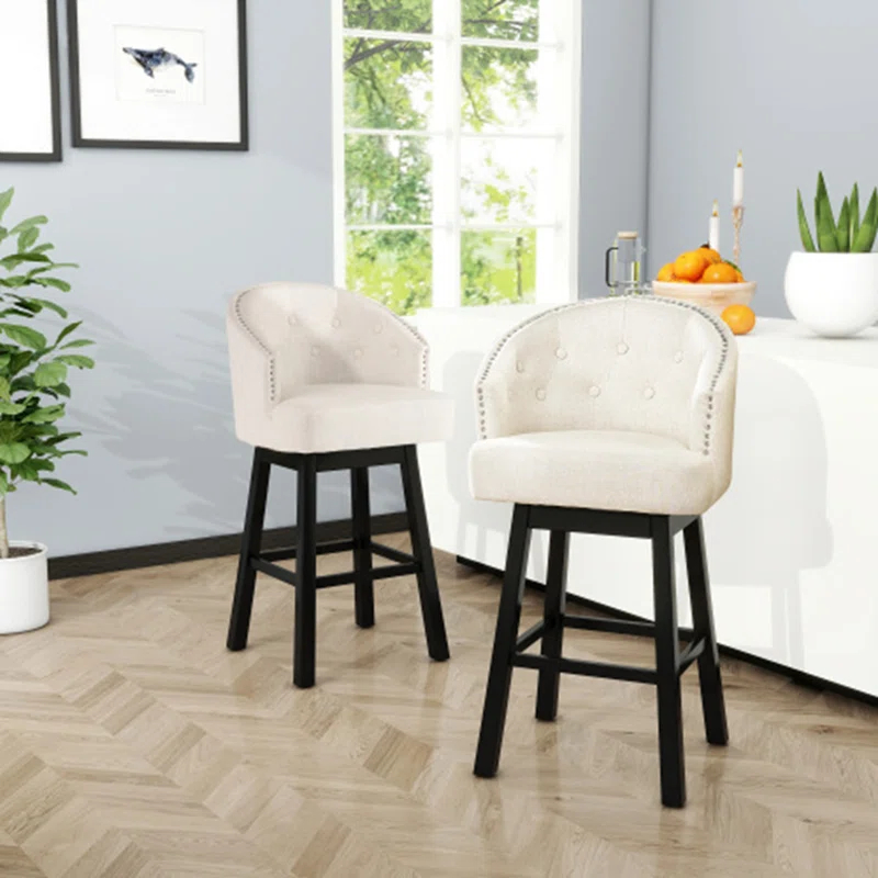 Red Barrel Studio® Lentha KD SWIVEL BARSTOOL (Set of 2)