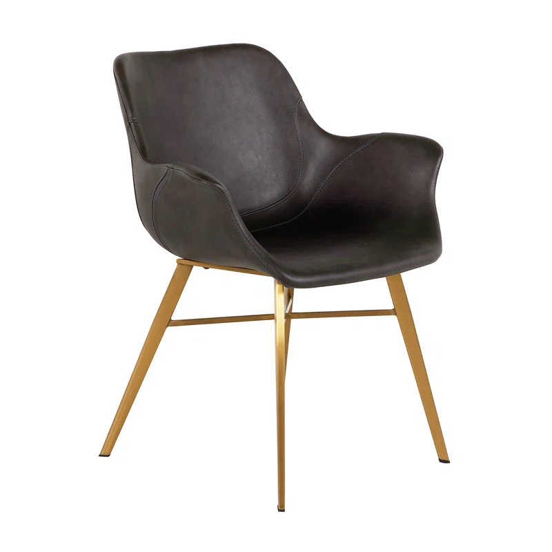 Gabby Channing 18.11'' H Faux Leather Upholstered Armchair