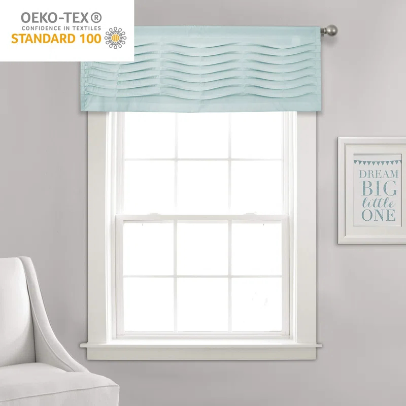 Glorbu Textured 52'' W Window Valance