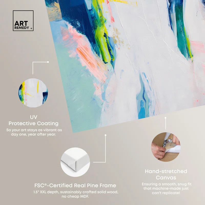 Art Remedy Dewdrop Harmony Canvas Modern Color Abstract by Art Remedy