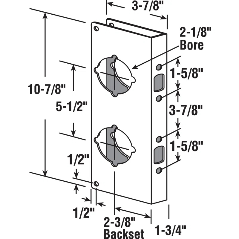 Prime-Line Lock and Door Reinforcement Plate (Single Pack)