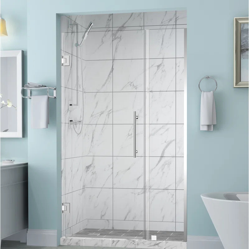 Belmore 53 x 72 Hinged Frameless Shower Door
