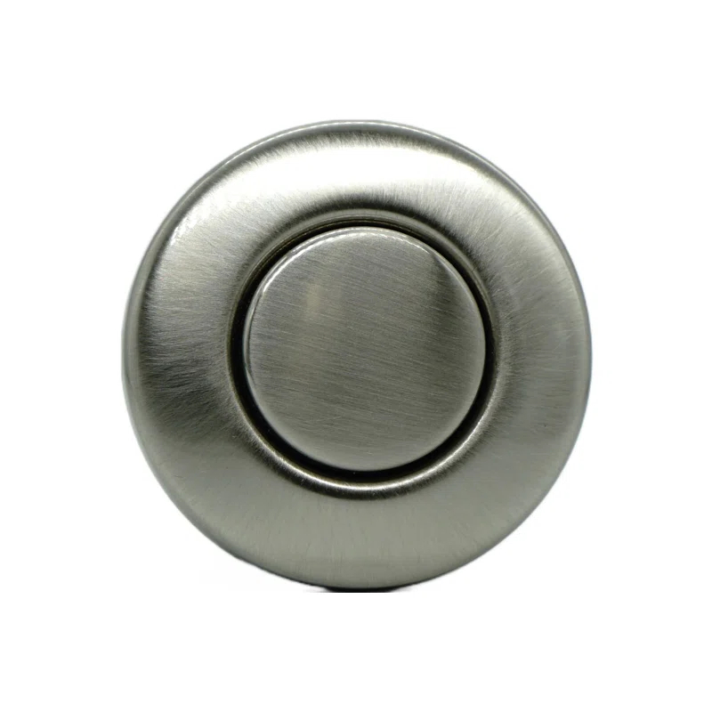 Mr. Scrappy Garbage Disposal Air Switch Kit with Brushed Nickel Push Button, Power Box, and Air Tube