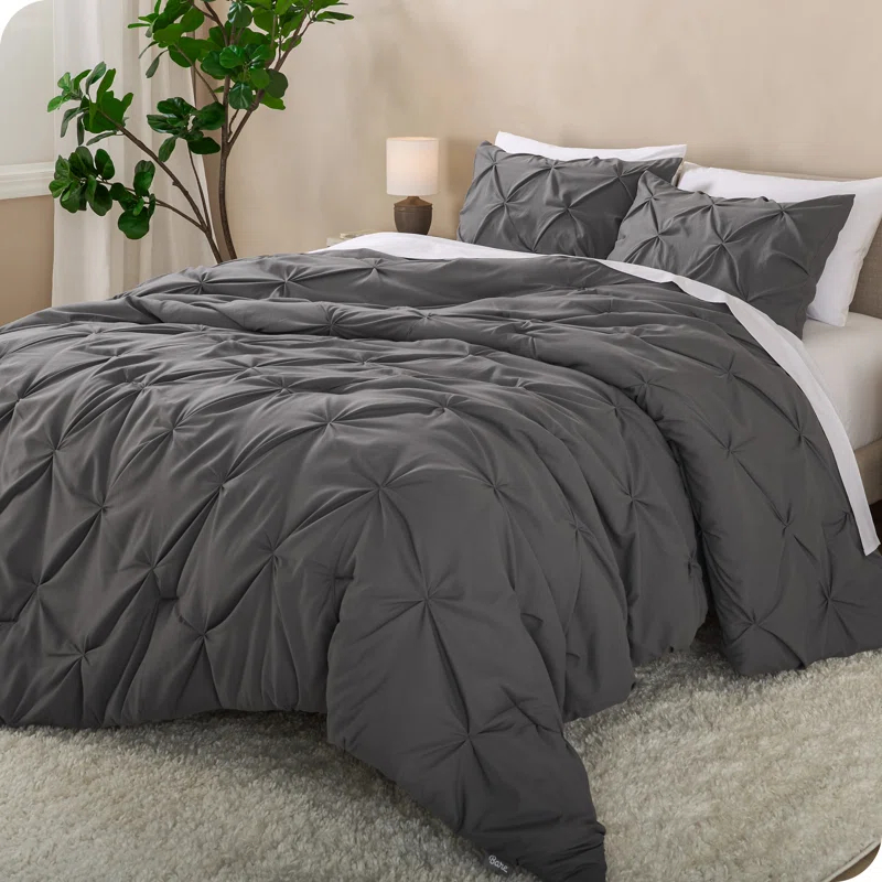 Bare Home Down Alternative Pintuck Comforter Set