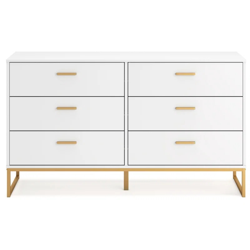 Latitude Run® Bosnjak 6 Drawer 59.02" W Double Dresser & Reviews | Wayfair
