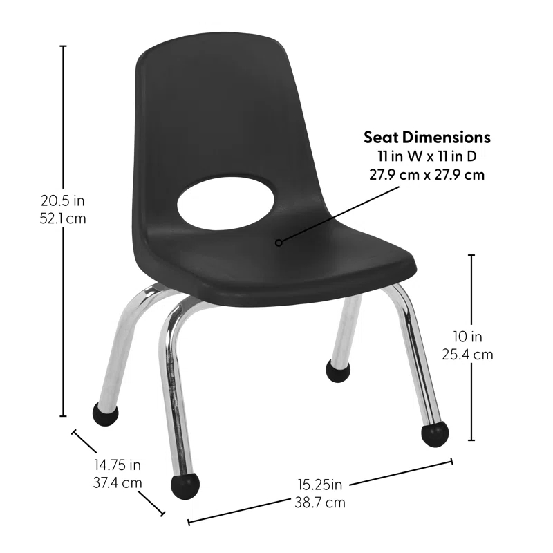 Factory Direct Partners Stacking Classroom Chair ( Set of 6 ) (Set of 6)