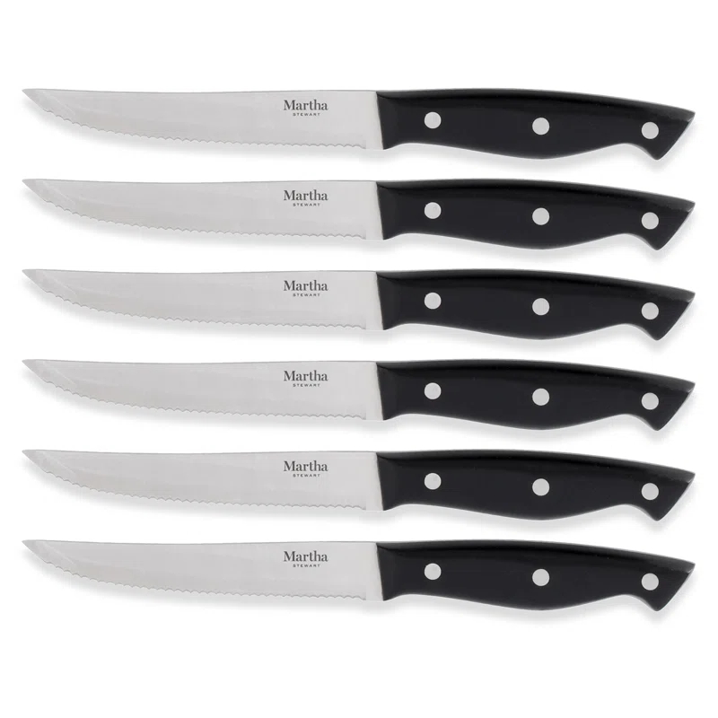 Martha Stewart Martha Stewart Stainless Steel 14 Piece Cutlery And Knife Block Set In Black