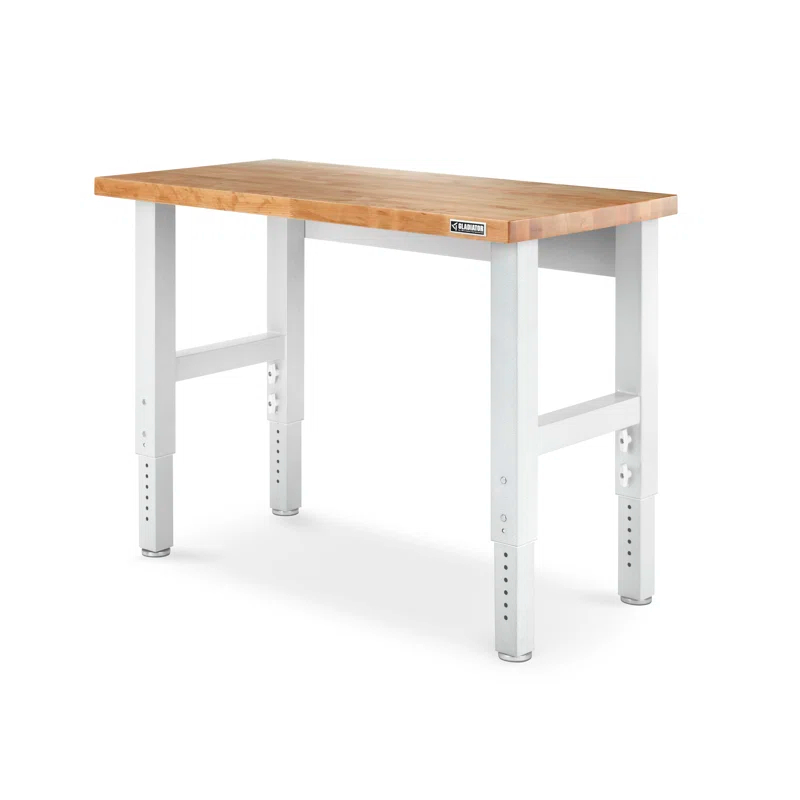 Adjustable Height Hardwood Workbench
