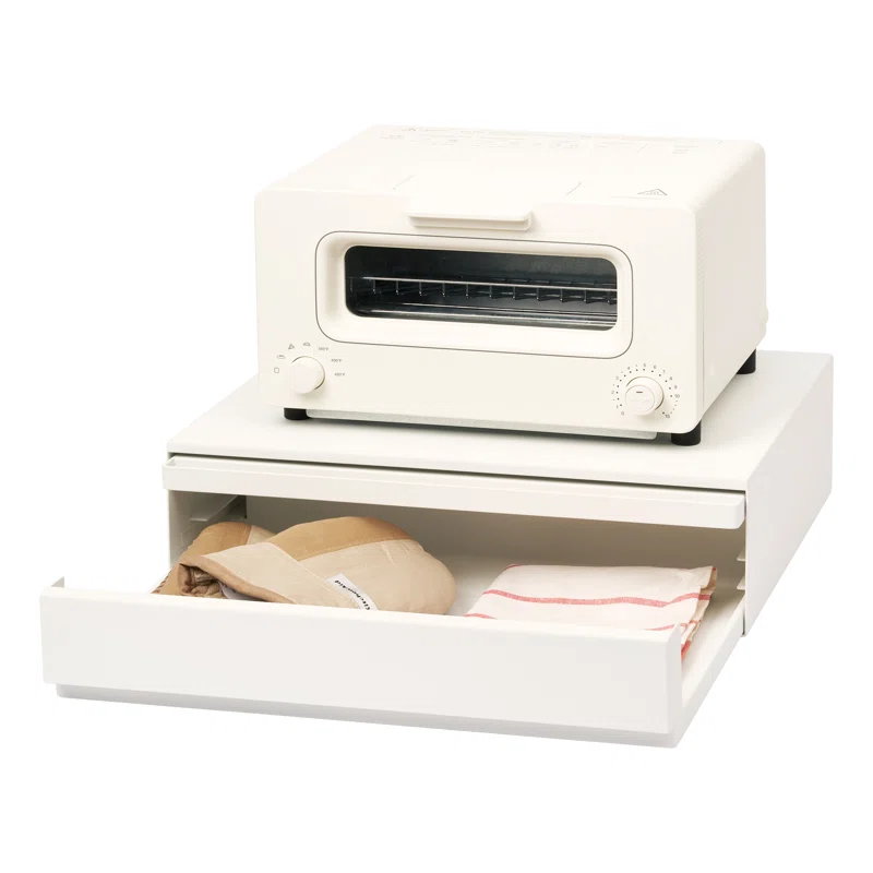 Yamazaki Home Yamazaki Home Countertop Drawer With Pull-Out Shelf, Steel, Holds 37 Lbs