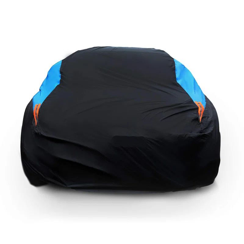 UNIVERSAL WINDOW SOLUTIONS Waterproof Car Cover All Weather Snowproof UV Protection Windproof Outdoor Full Car Cover, Universal Fit For Sedan (Fit Sedan Length 194-206 Inch)