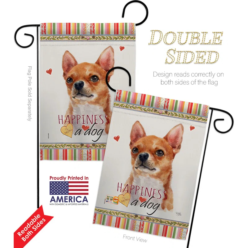 Breeze Decor Double Sided 18.5'' H x 13'' W Polyester Animal Garden Flag