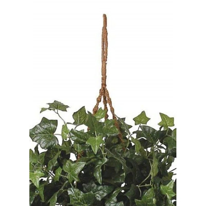 Gracie Oaks Nearly Natural English Ivy Hanging Basket