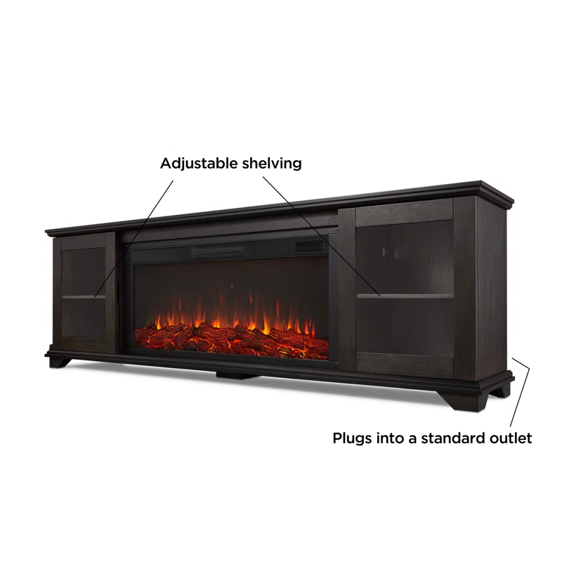 Real Flame Benjamin 81" Landscape TV Stand with Electric Fireplace by Real Flame