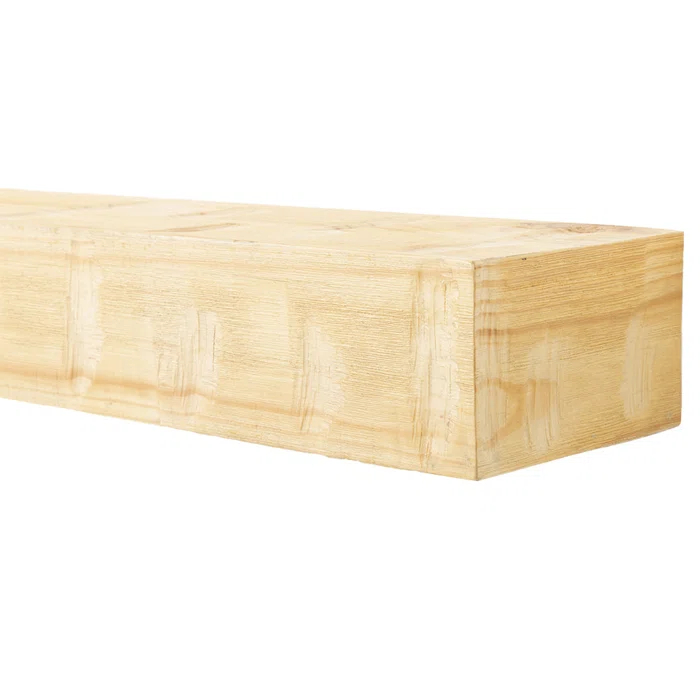 Mantel Directs Country Living Wood Fireplace Mantel Shelf - Bodie Rustic Hand Distressed Pine With Worn, Reclaimed Log Look; For Fireplaces, Hearths & Décor