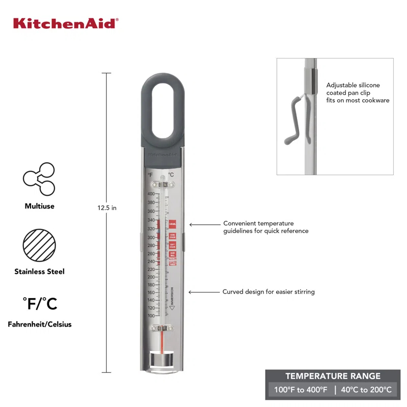 KitchenAid Curved Candy and Deep Fry Thermometer