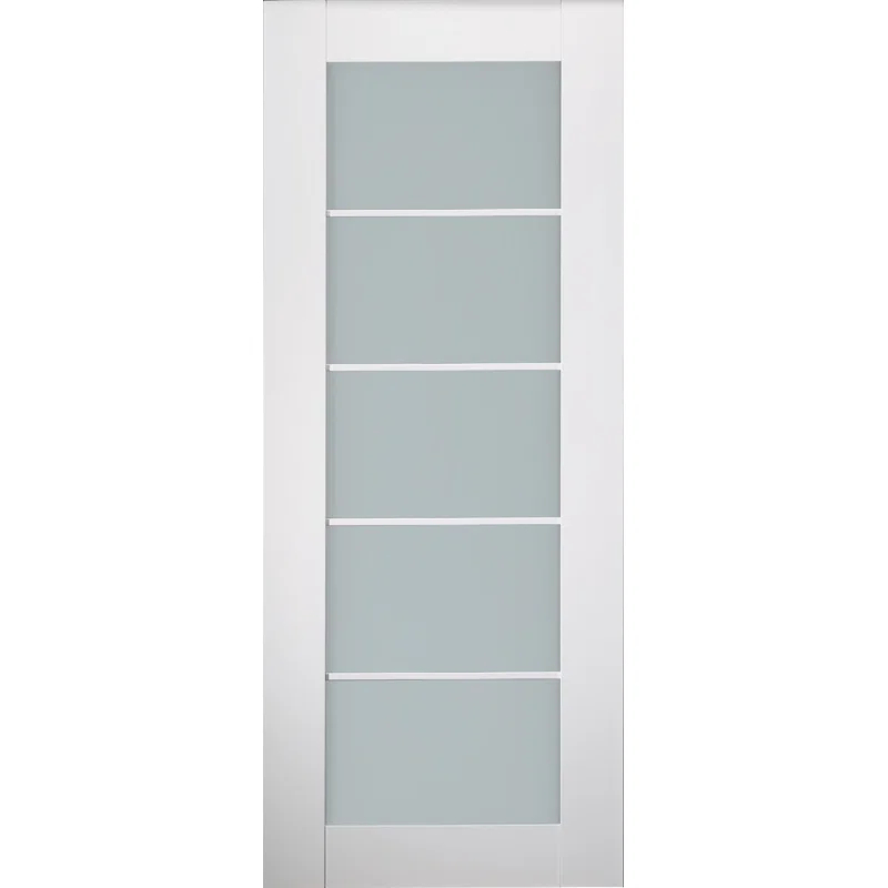 Belldinni Smart Pro 5 Lite Paneled Manufactured Wood and Glass Prefinished Standard Door SLab