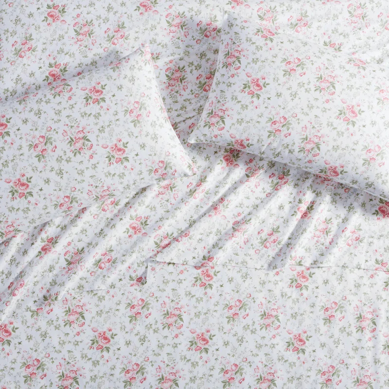 Laura Ashley Laura Ashley Printed Cotton Sateen Pillowcase Set (Set of 2)