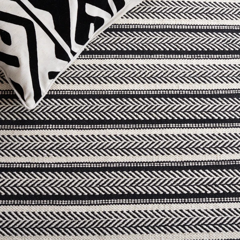 Annia Flat Weave Cotton Striped Rug