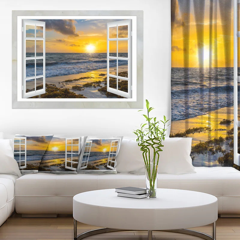 Highland Dunes " Open Window To Bright Yellow Sunset "