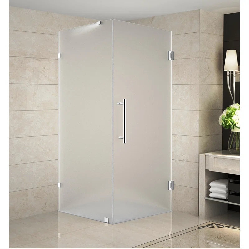 Aston SEN988F-CH-38-10 Aquadica 38" x 72" Square Hinged Shower Enclosure