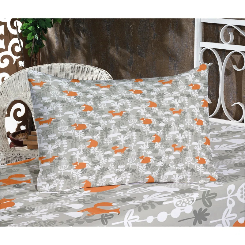 Ambesonne Microfiber Floral Sheet Set (Set of 2)