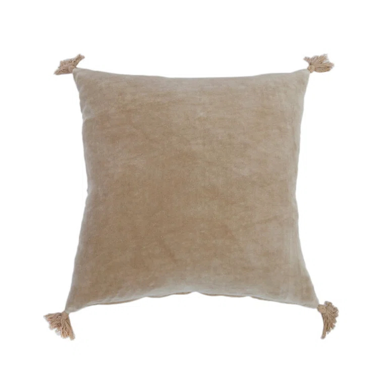 Bianca Velvet Pillow by Pom Pom at Home - Natural / Lumbar