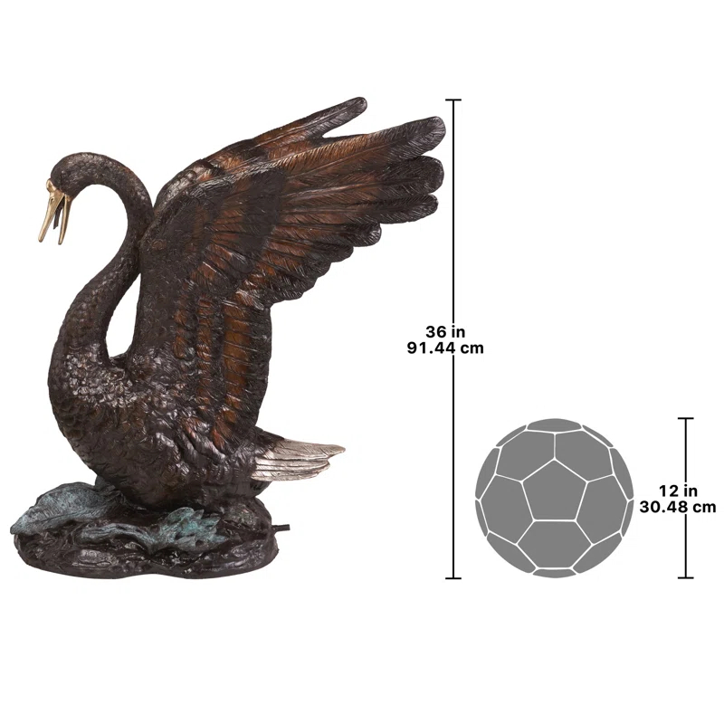 Design Toscano Grace and Beauty Swan Garden Statue