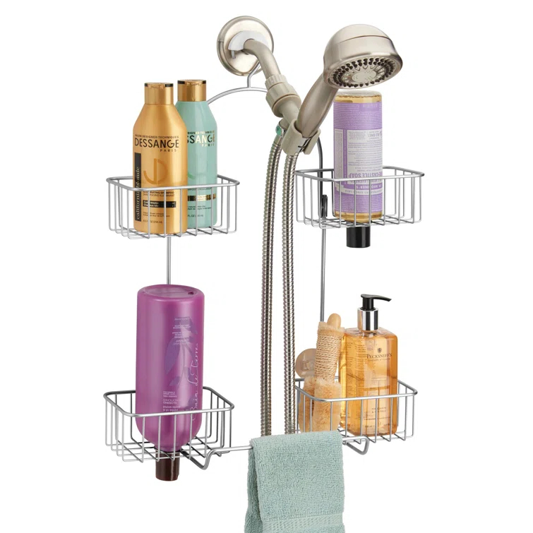 iDesign iDesign Classico Handheld Hose Hanging Shower Organizer, 15.98" x 6.46" x 12.99", Chrome
