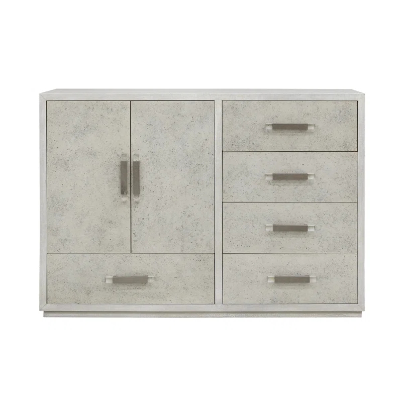 Pulaski Furniture Stone-Textured 5 Drawer Accent Cabinet with Doors